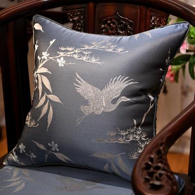 35x50 /45 /40x60 /50 /60cm Crane Jacquard Cushion Cover Backrest Sofa Satin Pillow Cover Sofa Lumbar Pillowcase