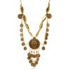 Alloy Ethnic Inspired Coin Necklace With Geometric Pendant For Festival Wear