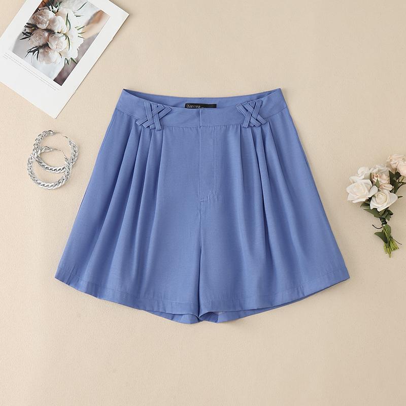 ZANZEA Women Summer Solid Color Loose Casual Short Pants
