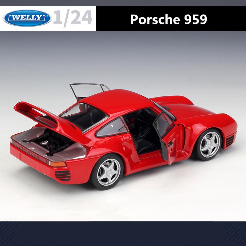 WELLY 1/24 1964 Porsche 911 Alloy Scale Car Model Diecast Metal Miniature Model Car Static Collection Children Toy Car Vehicle