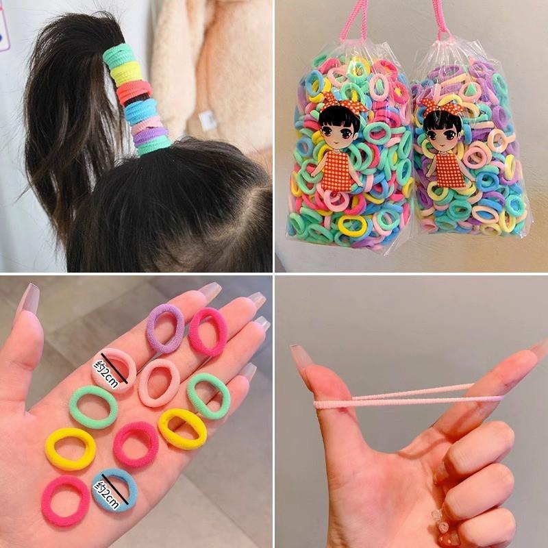 IF ME 780pcs/set Cute Hair Tie Hair Clip Set for Kids Colorful Star Flower Hairpin Rubber Children Hair Accessories