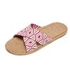 Home Indoor Cotton Linen Antiskid Slippers Men and Women Thick Bottom Summer Sandals