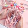 2Pcs Kawaii Cartoon Ballpoint Pen Black Design Multi-Function Writing Supplies for School and Office Random Color