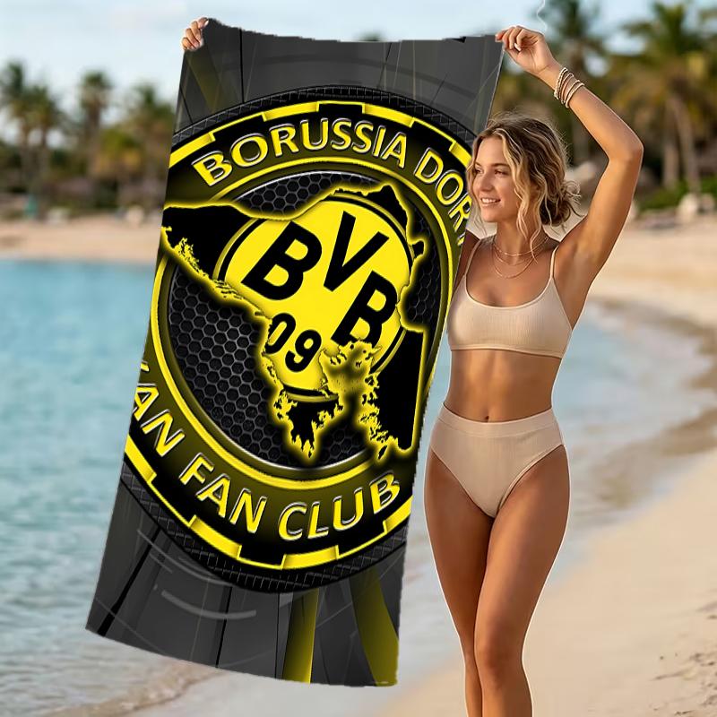 Beach Towel with Borussia Dortmund Pattern - Soft,absorbent,machine Washable Lightweight&Modern,swimming,Travel Essentials