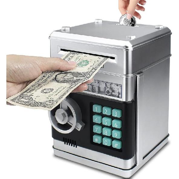 Piggy Bank for Kids, ATM Electronic Password Cash Coin Bank, Money Saving Box for Kids, Boys Girls Birthday Gift (New Rose Gold)