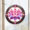 Sunlight Reflective Window Decoration Colorful Hummingbird Wall Hanging Decoration, Stained Acrylic Suncatcher for Easy Install Pendant Decor,