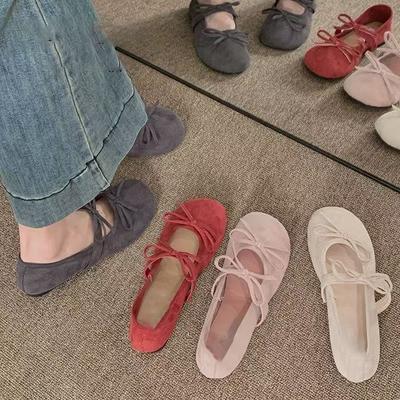 Vent du soir chaussures plates Mary Jane à boucle française chaussures pour femmes printemps et été avec jupes semelles souples chaussures plates femmes