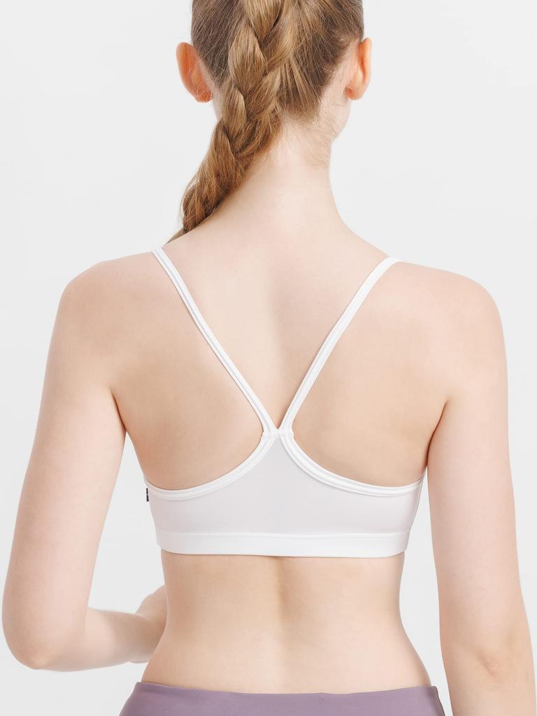 Loopa Silky Fine Bra Top Yoga Size M Wear/White,