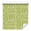 Polynesian Geometric Pattern Wallpaper Yellow and Beige 50x1000