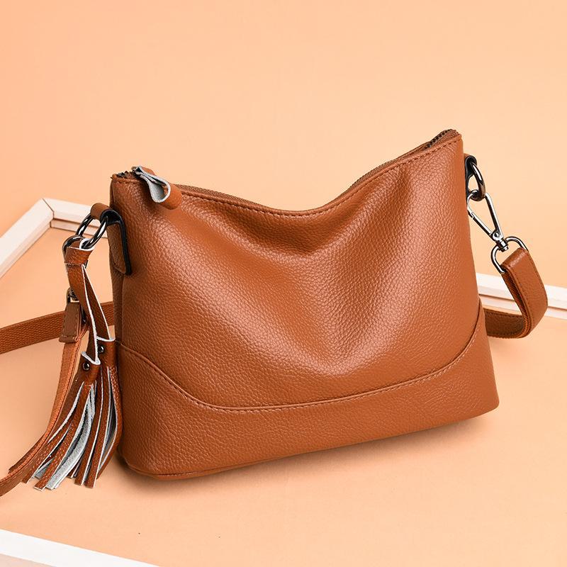 Women's 2022 Fashion Crossbody Bag - Korean Style Soft Leather Shoulder Bag for Middle-aged and Elderly Women