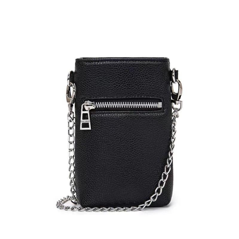 Shoulder Crossbody Simple Bag With Chain And Wing Rhinestone Decor For Daily