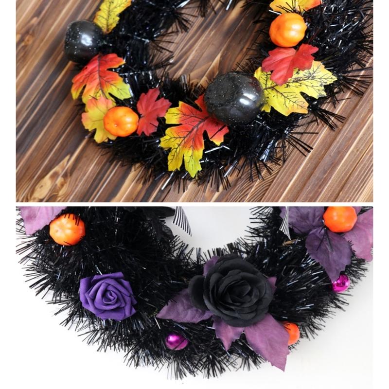 Hanging Wreath for Halloween Festivities Scary Colorful Door Garlands Accessories Party Indoor Outdoor Party Decorations