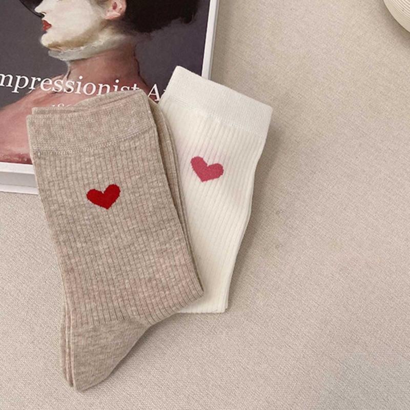 Women Thin Cotton Socks,Soft Cotton Bootie Socks Cute Above Ankle Crew Socks Combed Cotton Heart Ankle Socks Gift