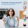 Hydrogen Water Bottle Portable Rechargeable Hydrogen Water Rapid Electrolysis with SPE/PEM Technology for Home Office Travel