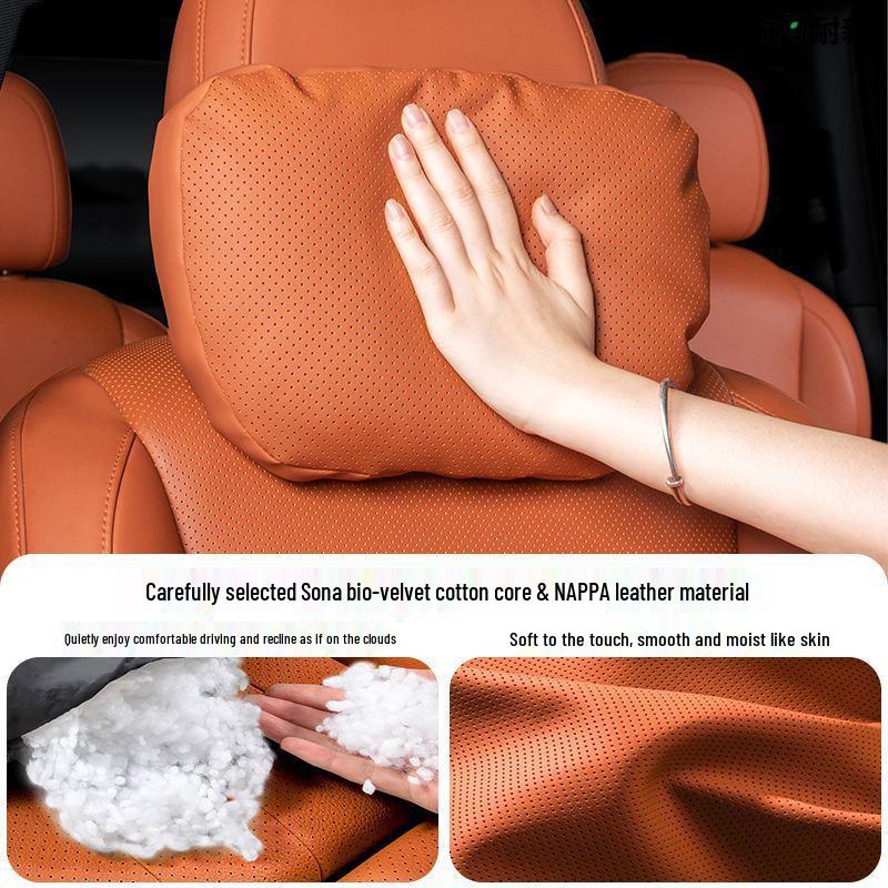 Hongqi Car Seat Cushion Set: Headrest, Neck Pillow, Back Cushion, Lumbar Support