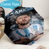 Custom Name Umbrella Argentina's Messi Celebration Umbrella 8-Frame for Travel, Camping, Casual Lightweight Portable, Essential for Family Gifts