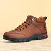 Handmade men boots autumn winter brown leather outdoor hiking sneakers plus size 39-48 male anti slip ankle boots Botas Hombre