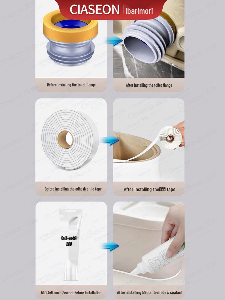 Thickened Anti-Odor Toilet Seal Ring - Universal Waterproof Flange Accessory
