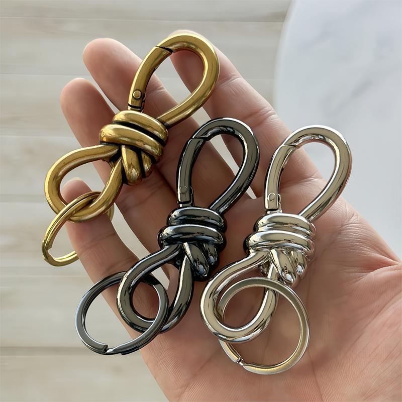 New Keychain Unisex Couple Key Ring Knot Buckle Butterfly Buckle 8-Shaped Buckle Original Design Keychain Pendant Accessories