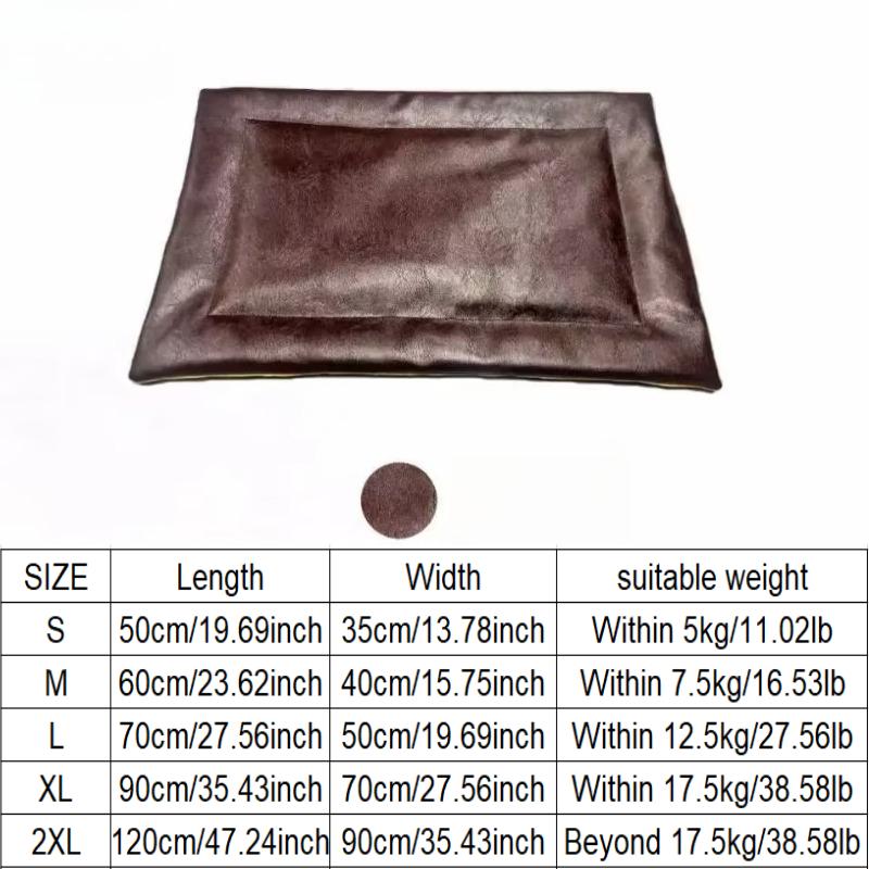 Waterproof Anti Fouling All Season Universal Pet Leather Pad Scratch Resistant Non Stick Fur Dog Bed Small/medium/large Dog Bed