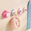 4PCS Wall Mounted Flower Hooks Decorative Key Hangers Practical Suction Cup Hook  Kitchen