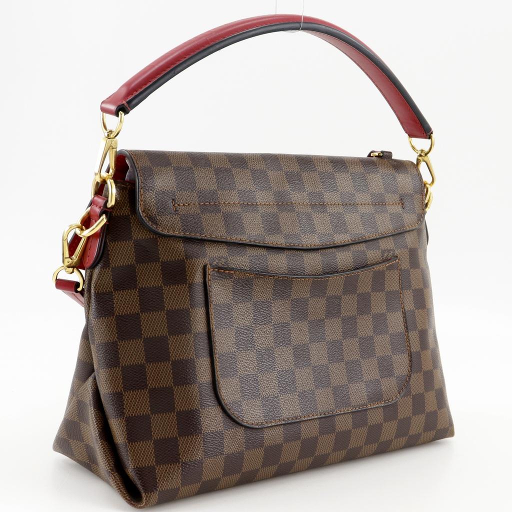Louis Vuitton Bobourg Shoulder Bag N40176 Scarlet Brown Damier Canvas Women Used