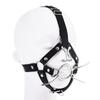 Unisex Simulated Harness Mouth Gag with Metal Nose Hook, Spider Fork & Ball Gag