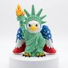 Funny Eagle GoddessStatue 3D Printed Goddess Ornament, American Flag Wings Statue, Feather Texture Art And Statue of Liberty Figurine for Home Office