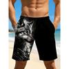 Summer Men's Lightweight Breathable 3D Printed Beach Shorts Summer Casual Swimwear for Outdoor Activities