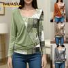 Women's Fashion Casual Long Sleeve O-Neck Blouses & Shirts