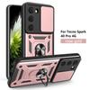 For Tecno Spark 40 Pro Case Tecno Spark 40 Pro Cover Magnetic Ring Holder Armor Phone Case Slide Camera Protect Back Cover