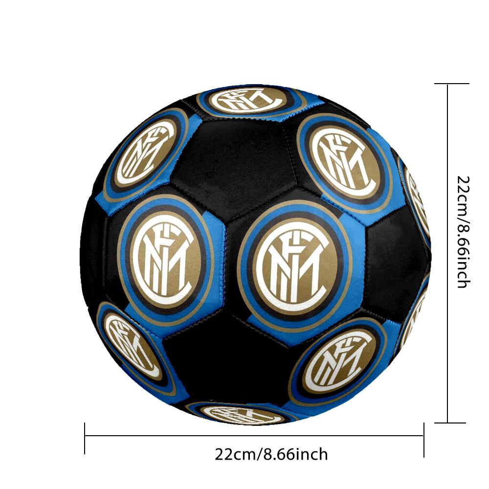 Pallone Calcio Indoor Inter Milan Colorato Cucito a Macchina PVC Misura 5 Allenamento Squadra Pronto per la Competizione Durevole Rimbalzo Elevato Cool Regalo Sportivo