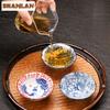Čínský modrý a bílý porcelánový čajový šálek, butiky, čajová miska, ručně vyráběná čajová souprava, příslušenství, přenosný hlavní šálek, čajový stolek