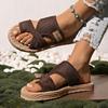 Fashion Women Slippers Casual Peep Toe Slip On Slippers Women Fashion Clip Toe Solid Color Comfort Sandals Outdoors Beach Slides Women