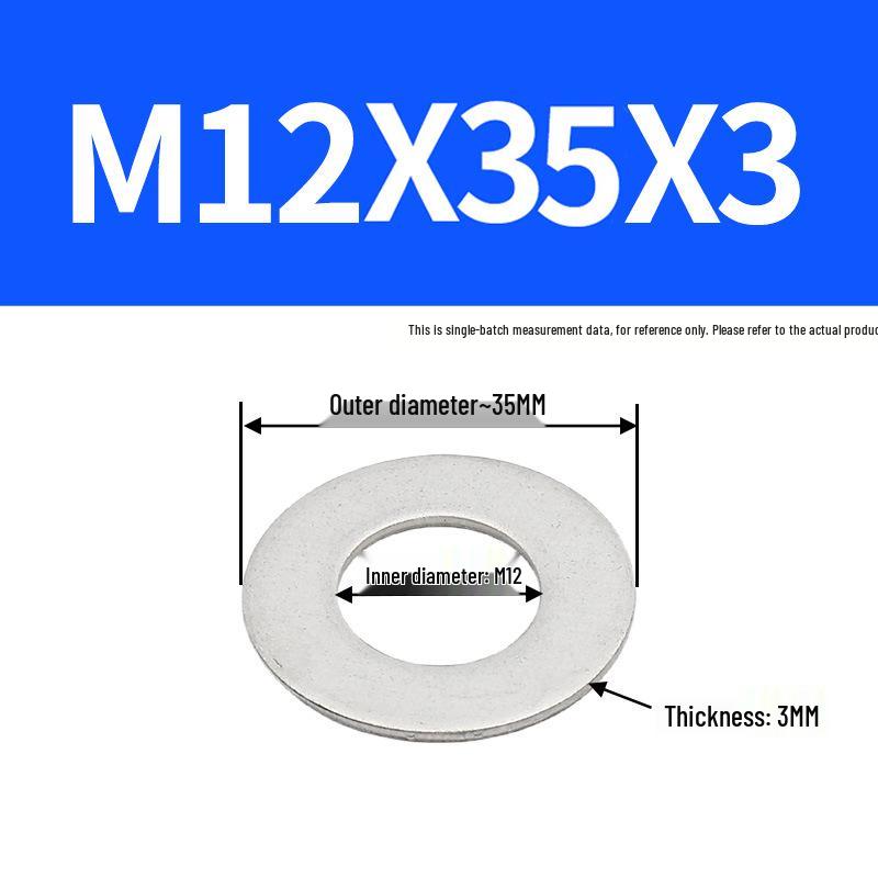 Stainless Steel 304 Flat Washer, Thickened Round Screw M6 M8 M10