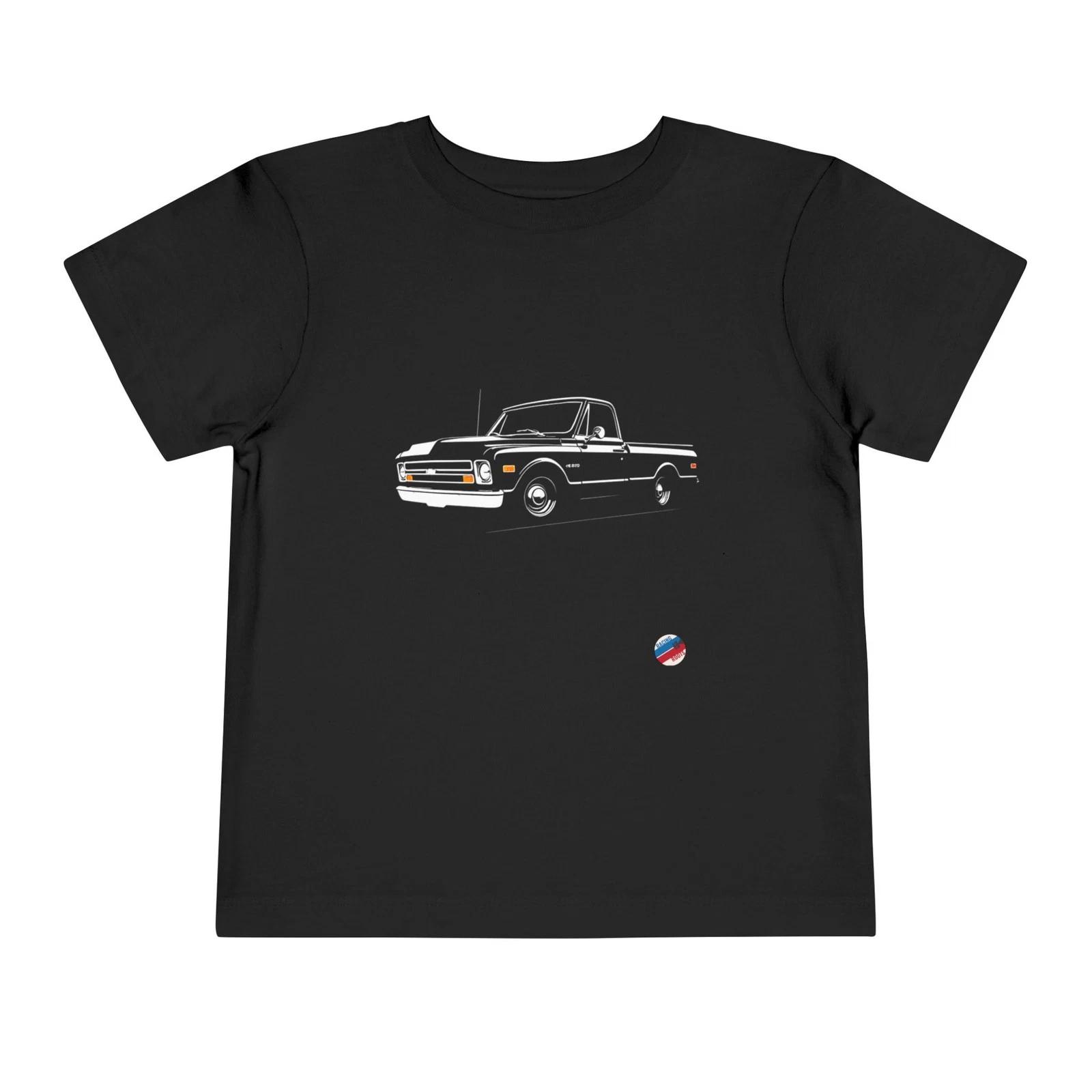 1967-1972 Chevy C10 Pickup Truck Toddler T-Shirt Silhouette Graphic Tee Black XXXL