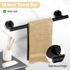 5-piece Wall Mounted Hardware Bathroom Accessories, Stainless Steel Towel Bar, Towel Ring, Toilet Paper Holder Hook Bathroom Kit