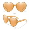 Halloween Cosplay Heart Sunglasses for Women UV400 Protection Clout Goggle Heart-Shaped Sunglasses
