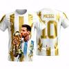 Messi Nr. 10 Weltmeister Fußballtrikot Argentinien Fußballfans Geschenke Sport Herren T-Shirt Kinder Kleidung T-Shirt Frau