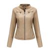 New women's leather jacket women's spring and autumn thin locomotive clothing leather jacket short fashion women's jacket
