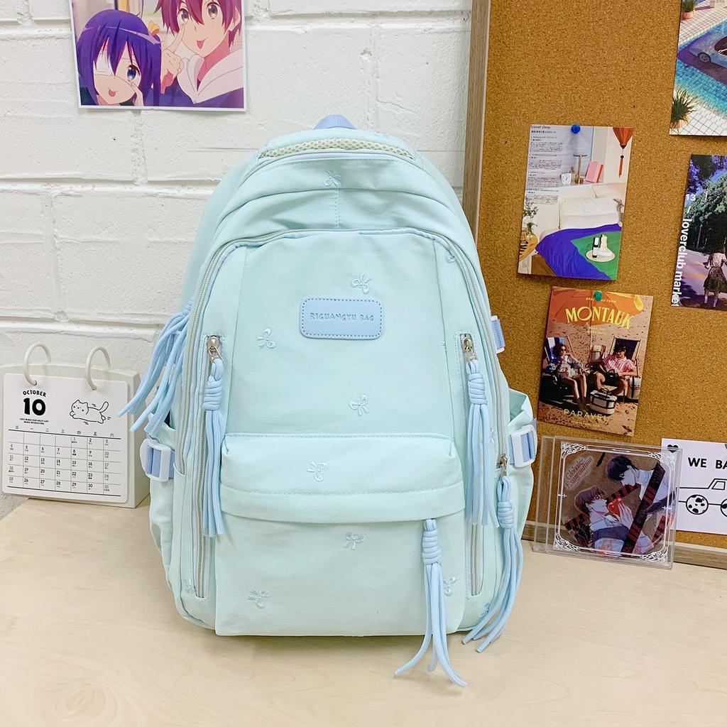 Schoolbag Cute Girl Schoolbag Large Capacity College Style Junior High School Girl High School College Student Backpack Leisure Travel Backpack