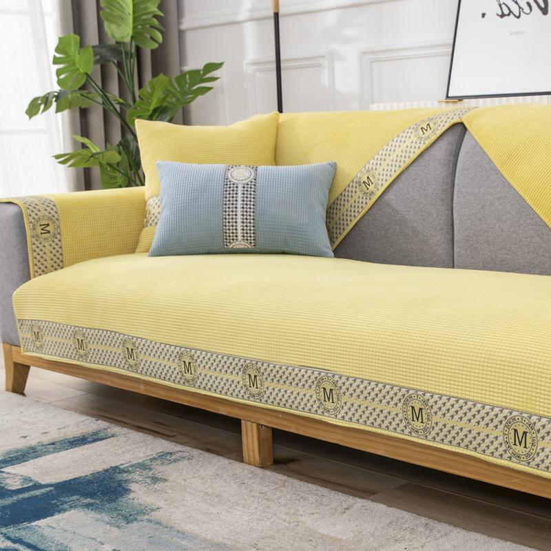 

М широкая боковая подушка для дивана, нескользящая, утолщенная, чехол для дивана для гостиной, подлокотник, полотенце, задняя крышка, ткань, защита мебели, пылезащитный чехол 70x70cm 1pcs