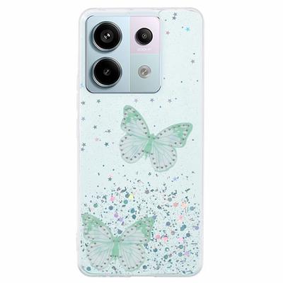 For Xiaomi Poco X6 5G/Redmi Note 13 Pro 5G Case with Screen Film TPU Phone Cover PVC Butterfly Epoxy