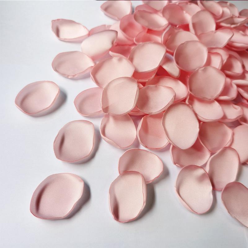300-Pack Burnt Edge Silk Rose Petals for Wedding Decoration, Multi-Color Options