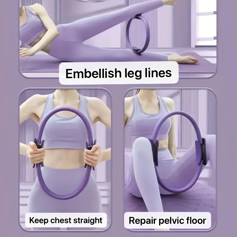 Set di 2 Set Pilates e Yoga - Cerchio Fitness in EVA e PVC e Palla Yoga Spessa 25 cm per Stretching Corporeo ed Esercizio
