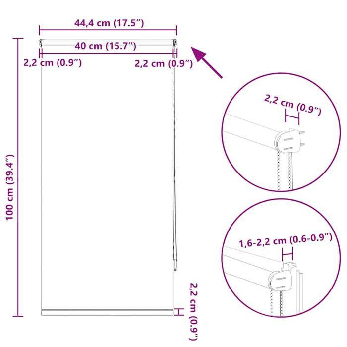Store enrouleur occultant beige 40 x 100 cm 240734
