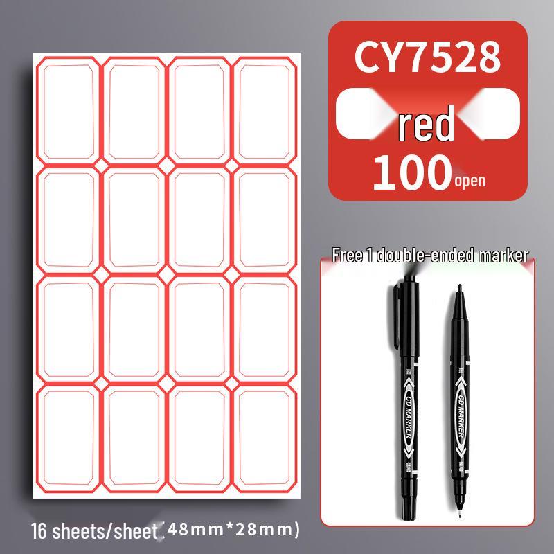Handwritten Self-Adhesive Label Stickers for Office and Memo Marking
