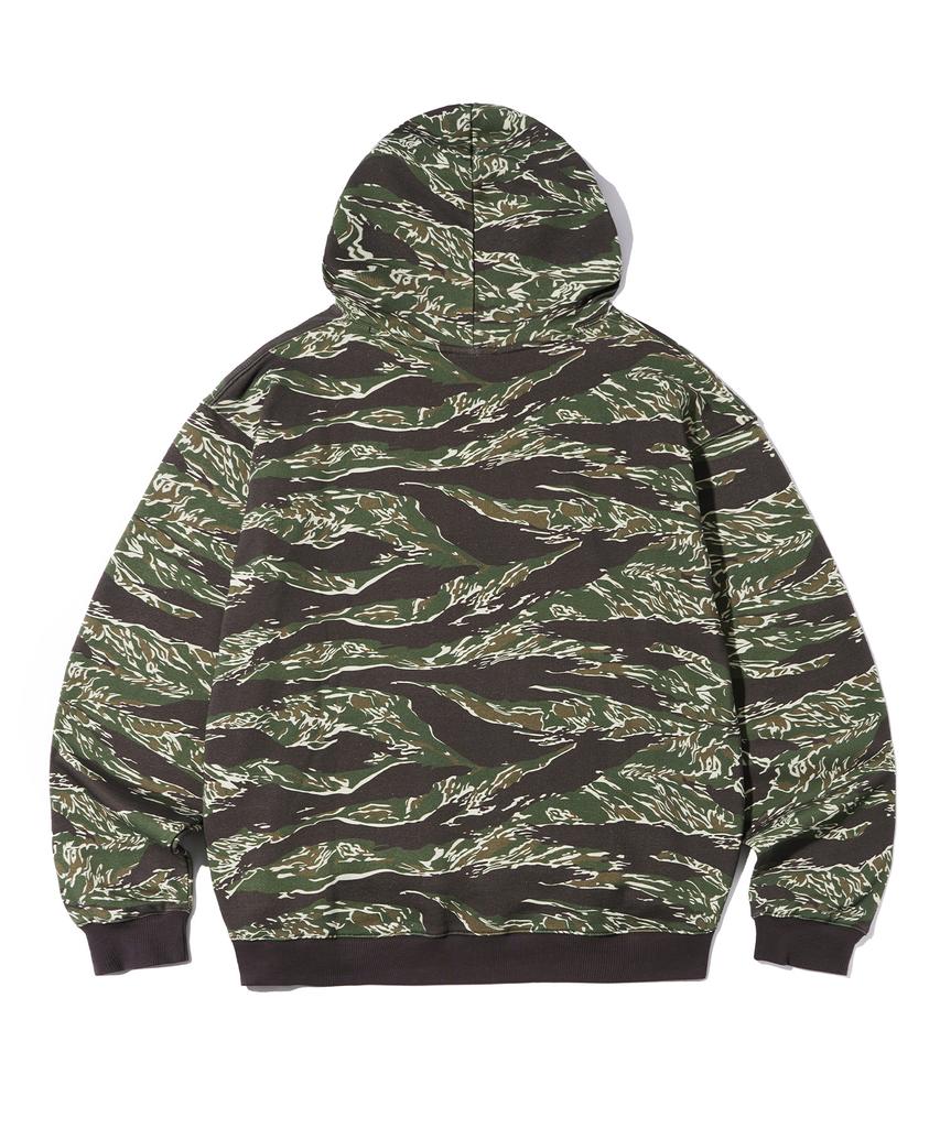 Camo Pattern Hoodie - Black