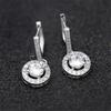 Huitan  Drop Earring With Brilliant Round Cutting Cubic Zirconia Fashion Jewelry Engagement Wedding Earrings For Women