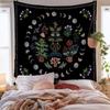 VIKAMA Vintage Floral Moon Phase Tapestry Bohemian Flower Star Moon Wall Blanket for Bedroom Living Room Dormitory Decor